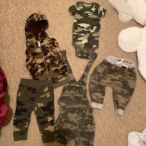 Camo tops and bottoms
